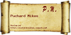 Puchard Mikes névjegykártya